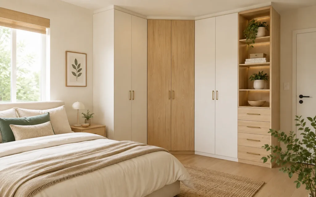 corner closet ideas for bedrooms