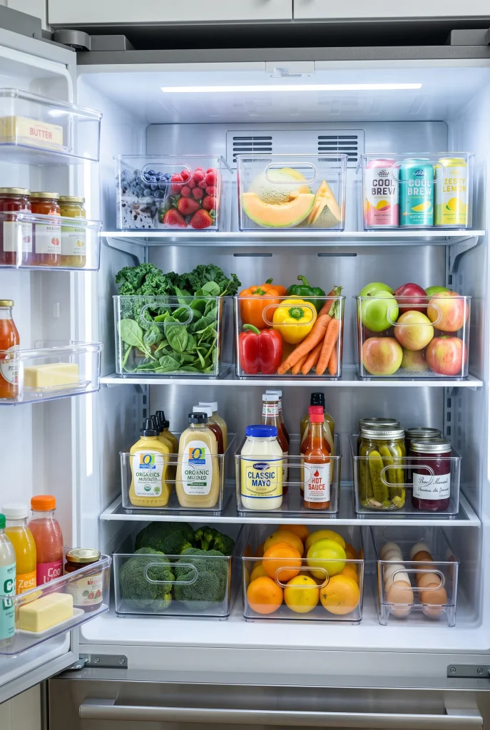 Clear Plastic Fridge Bins