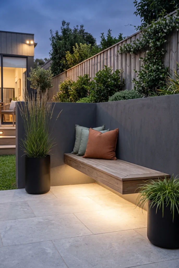 Floating Built-In Bench