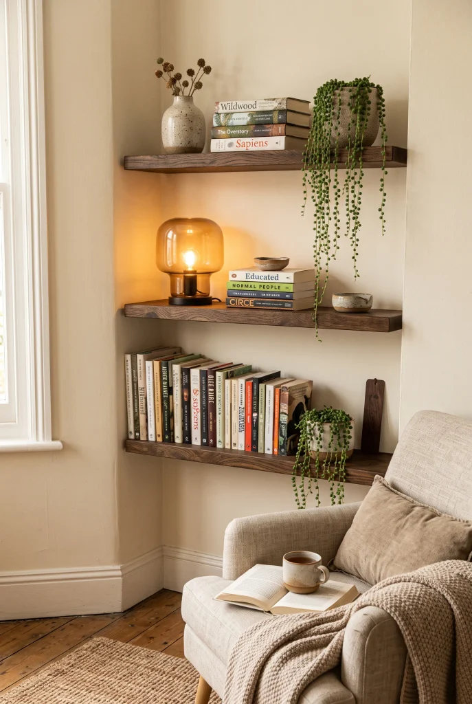 Floating Wooden Wall Shelves