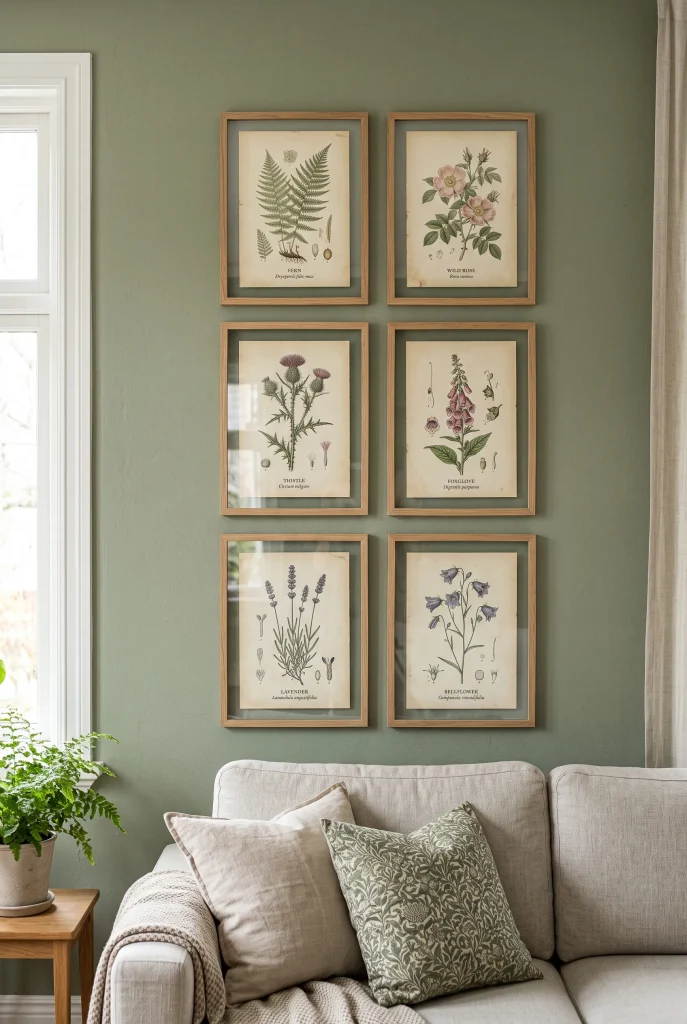 Framed Botanical Print Set