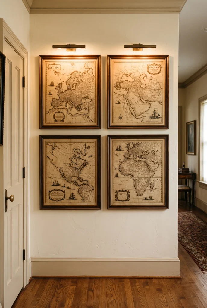 Framed Vintage Map Gallery