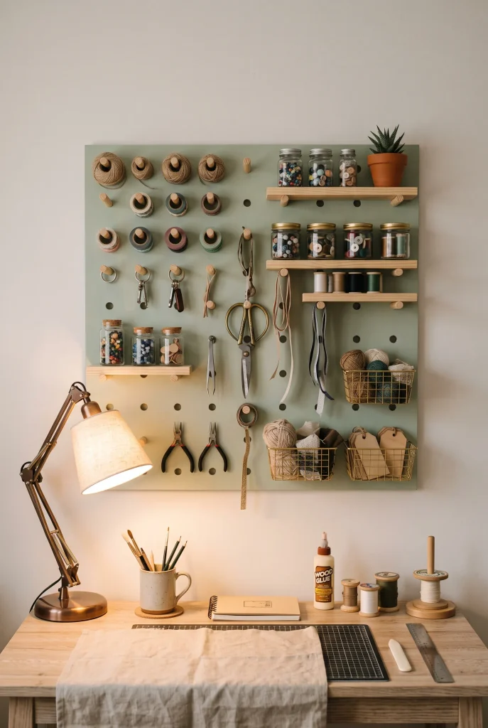 Hanging Pegboard Wall Organizer