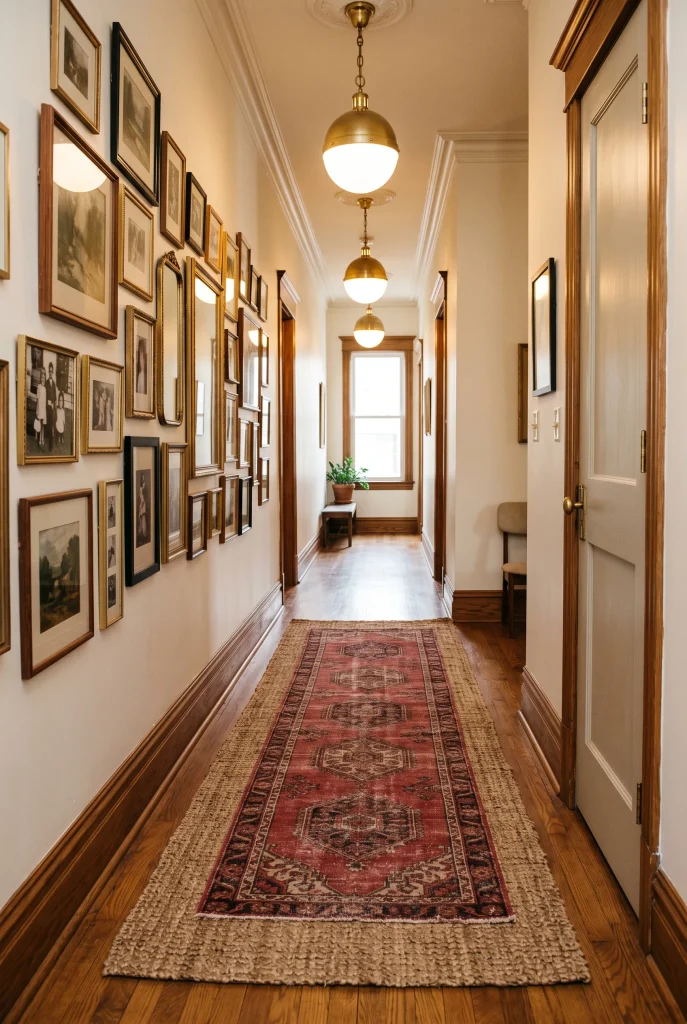 Layered Vintage Rug Runner
