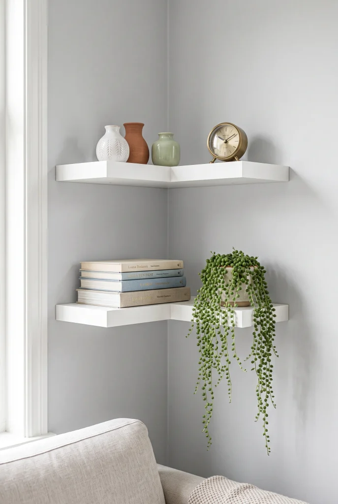 Minimalist Floating Corner Ledges