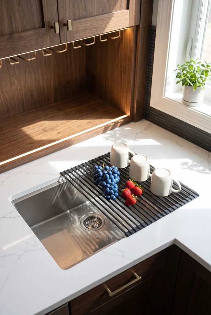 Over-the-Sink Roll-Up Drying Rack