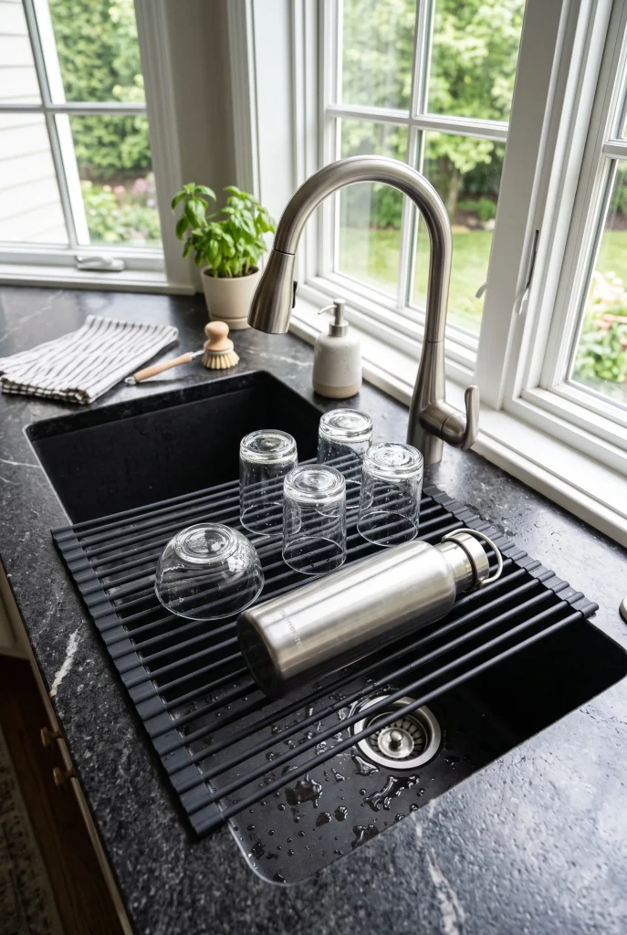 Over-the-Sink Roll-Up Drying Racks