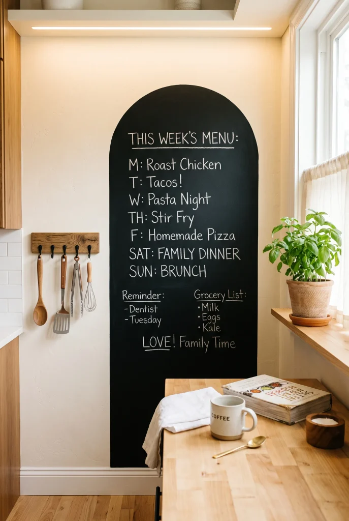Painted Chalkboard Accent Board