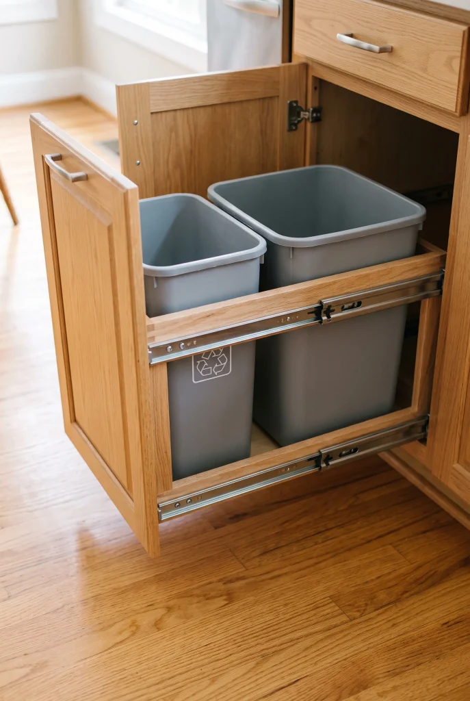 Pull-Out Trash and Recycling Bins