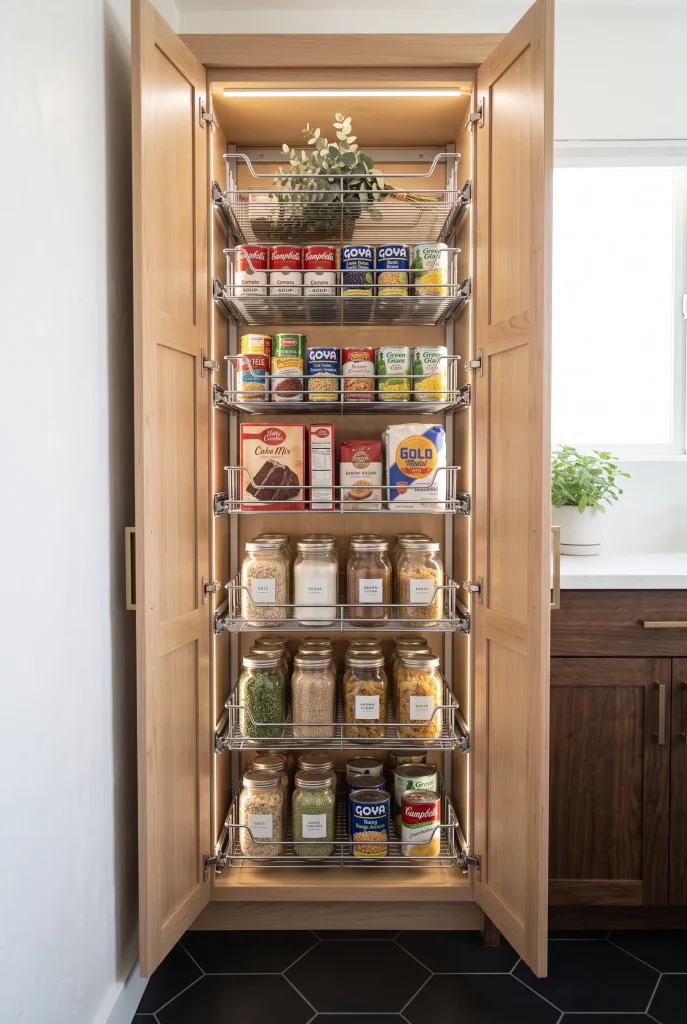 Pull-Out Wire Pantry Shelves