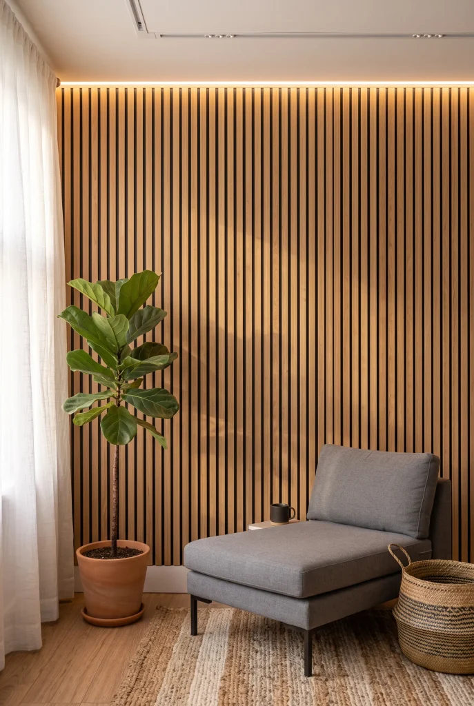 Reclaimed Wood Slat Accent