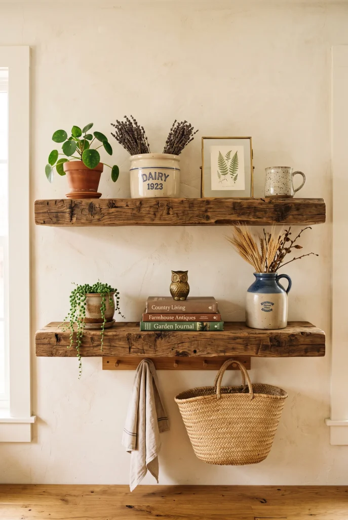 Rustic Floating Shelves