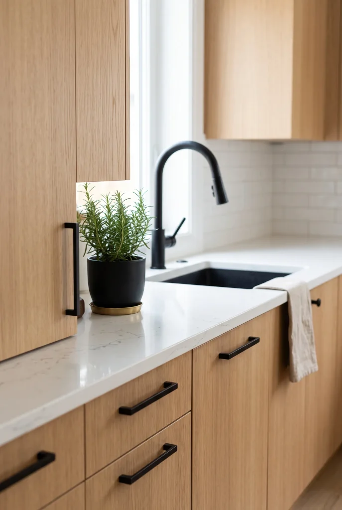 Sleek Matte Black Hardware