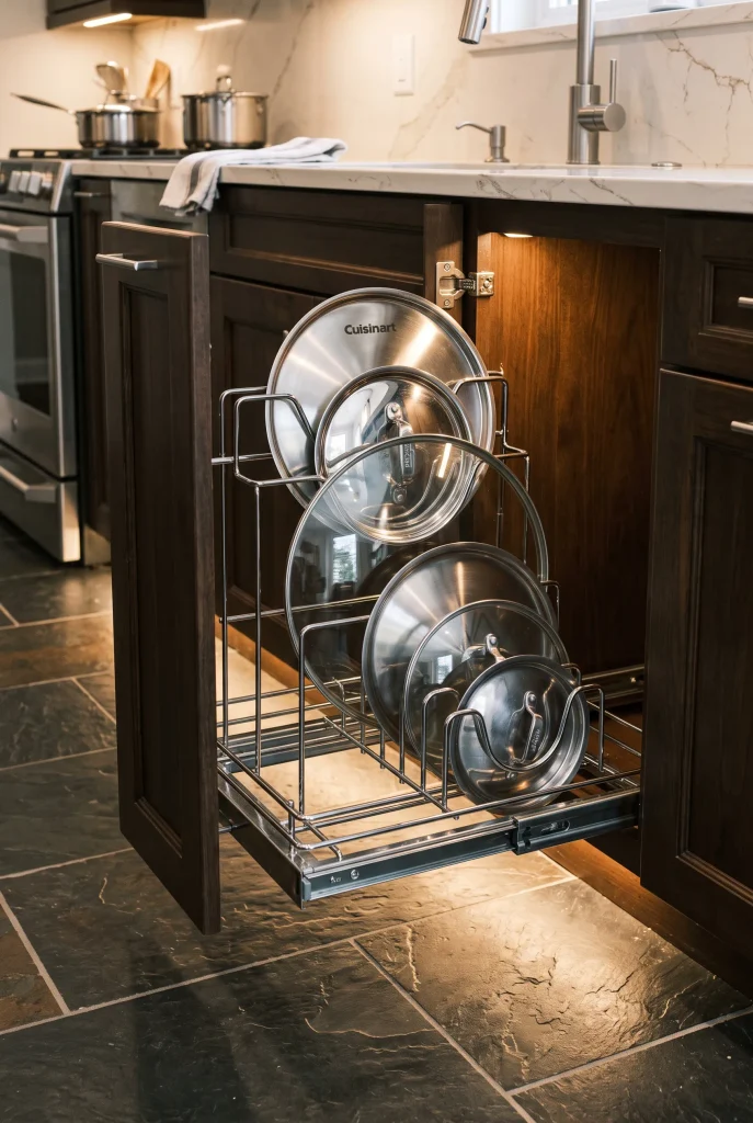 Sliding Cabinet Pan Lid Organizers