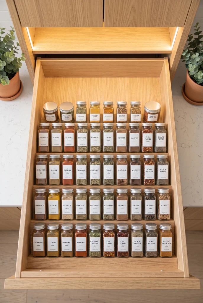 Sliding Spice Drawer Organizer