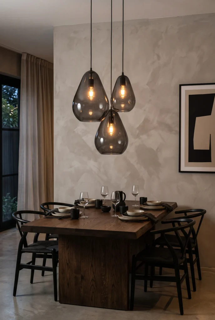 Smoked Glass Pendant Lights