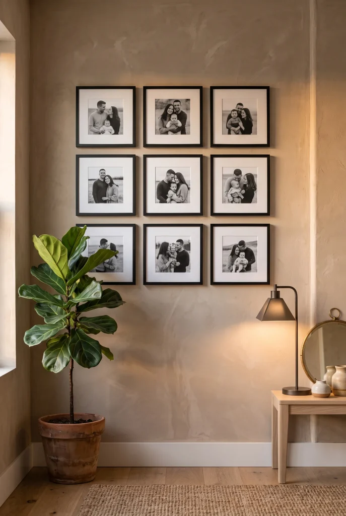 Symmetrical Gallery Photo Wall