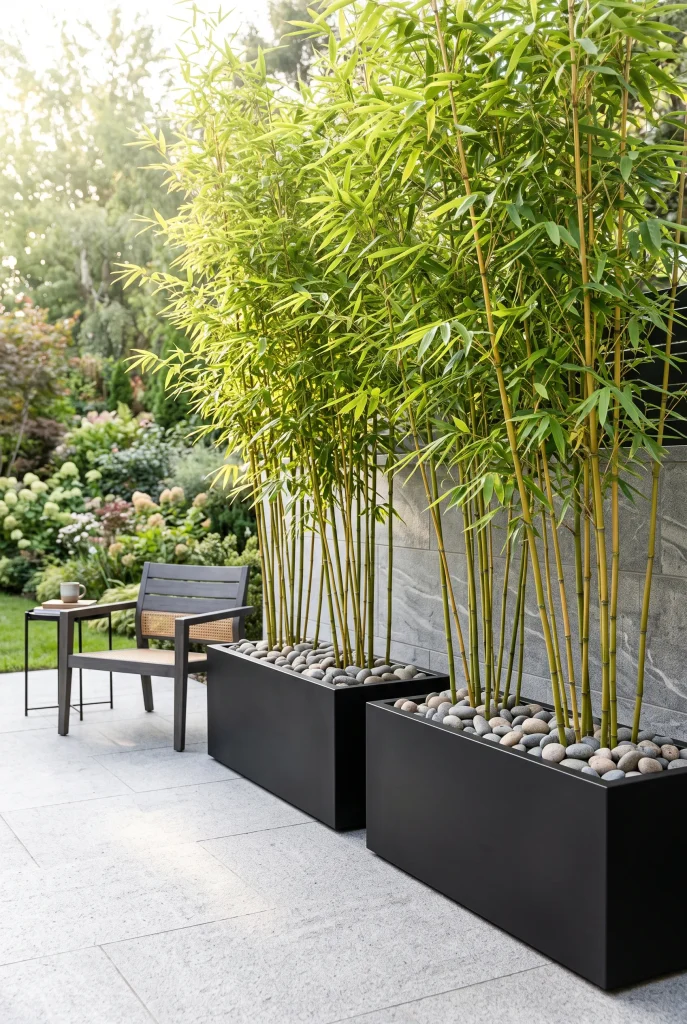 Tiered Bamboo Planters
