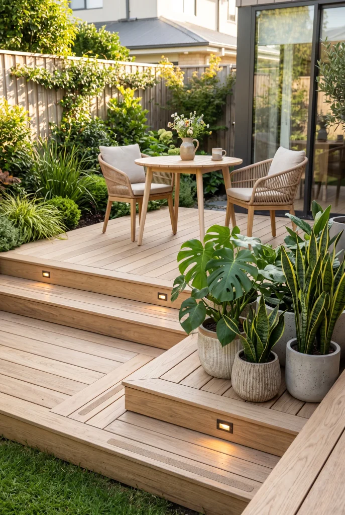Tiered Wooden Decking