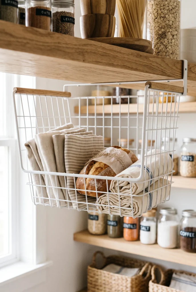 Under-Shelf Hanging Wire Baskets