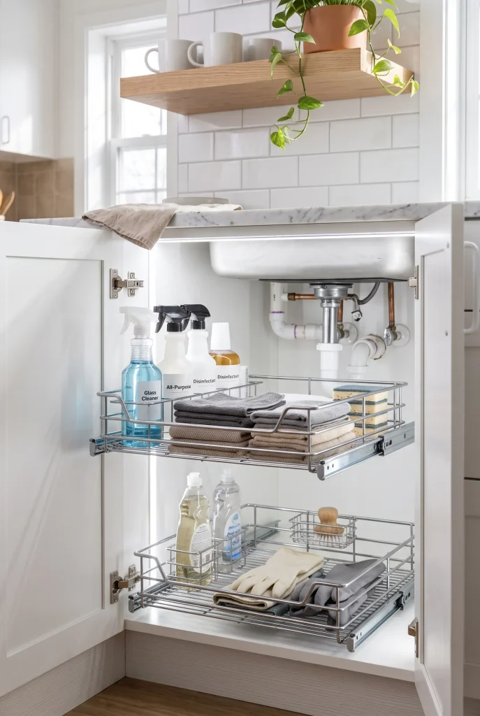 Under-Sink Sliding Wire Baskets
