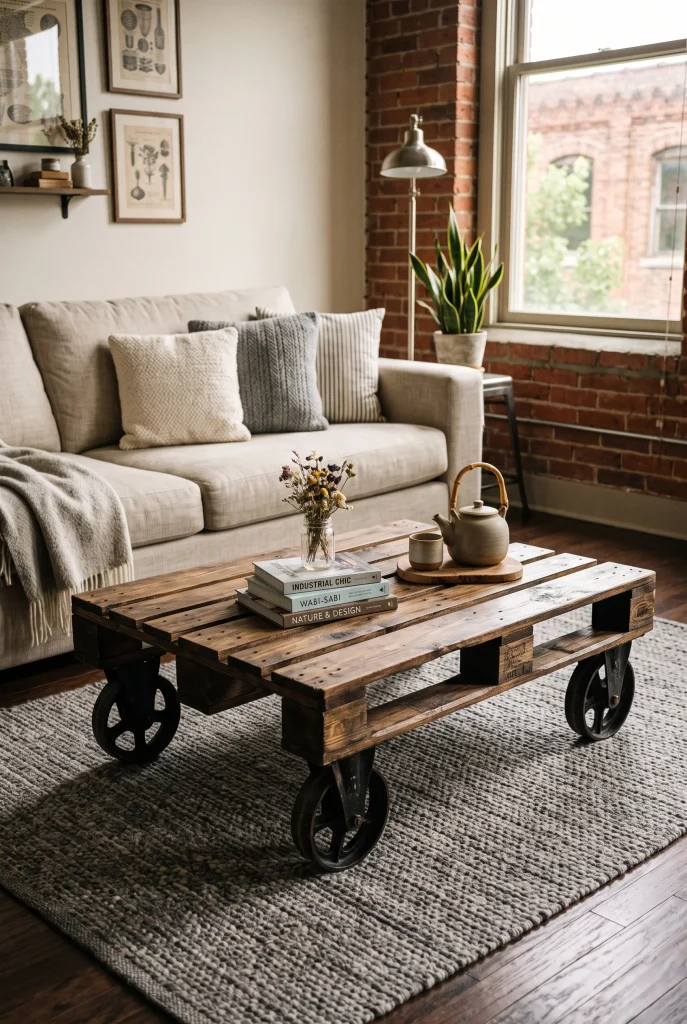 Upcycled Wooden Pallet Coffee Table