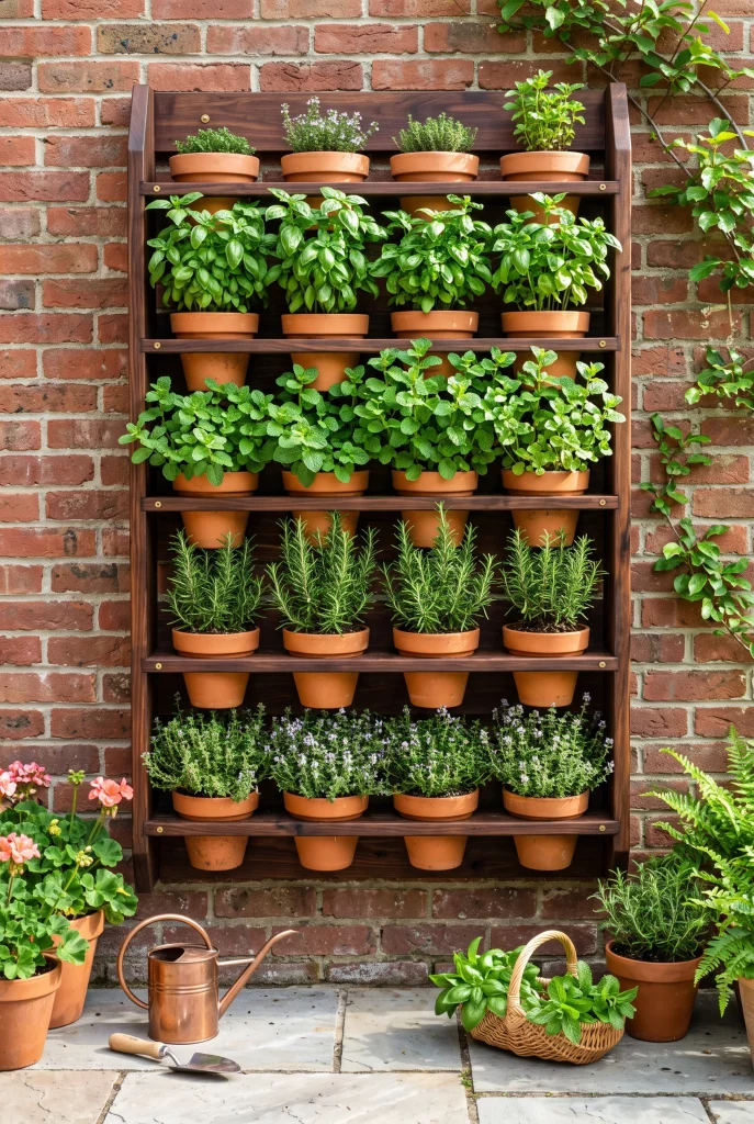 Vertical Herb Garden Wall