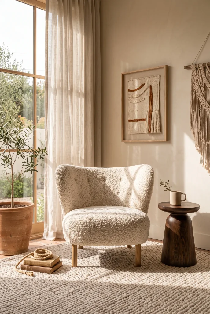 Warm Bouclé Seating