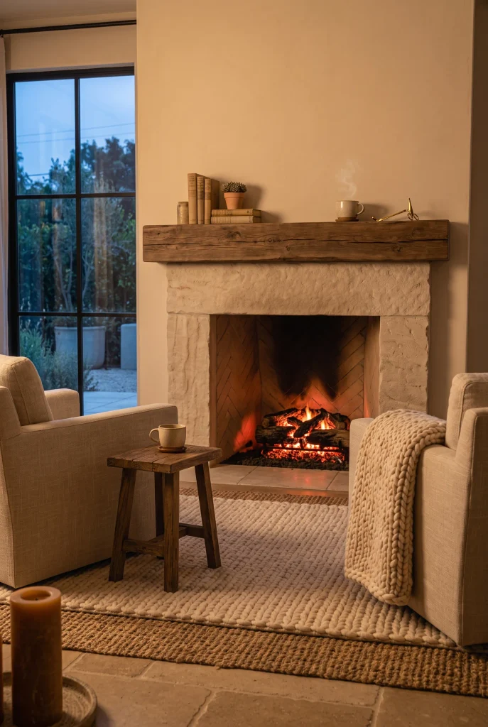 Warm Fireplace Focal Points