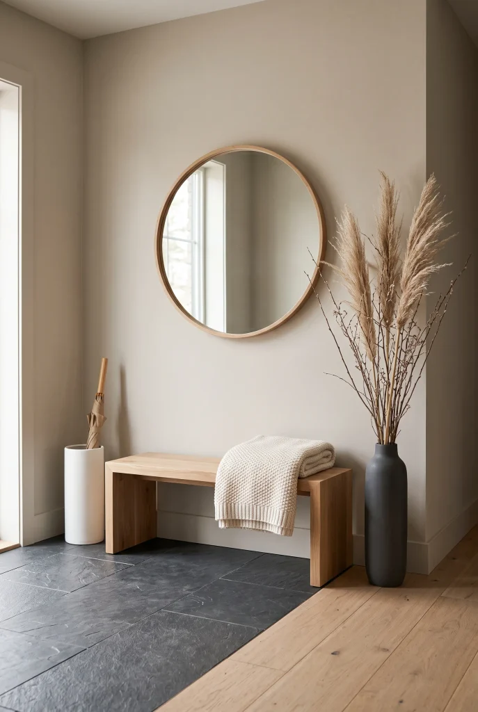Warm Minimalist Entryways