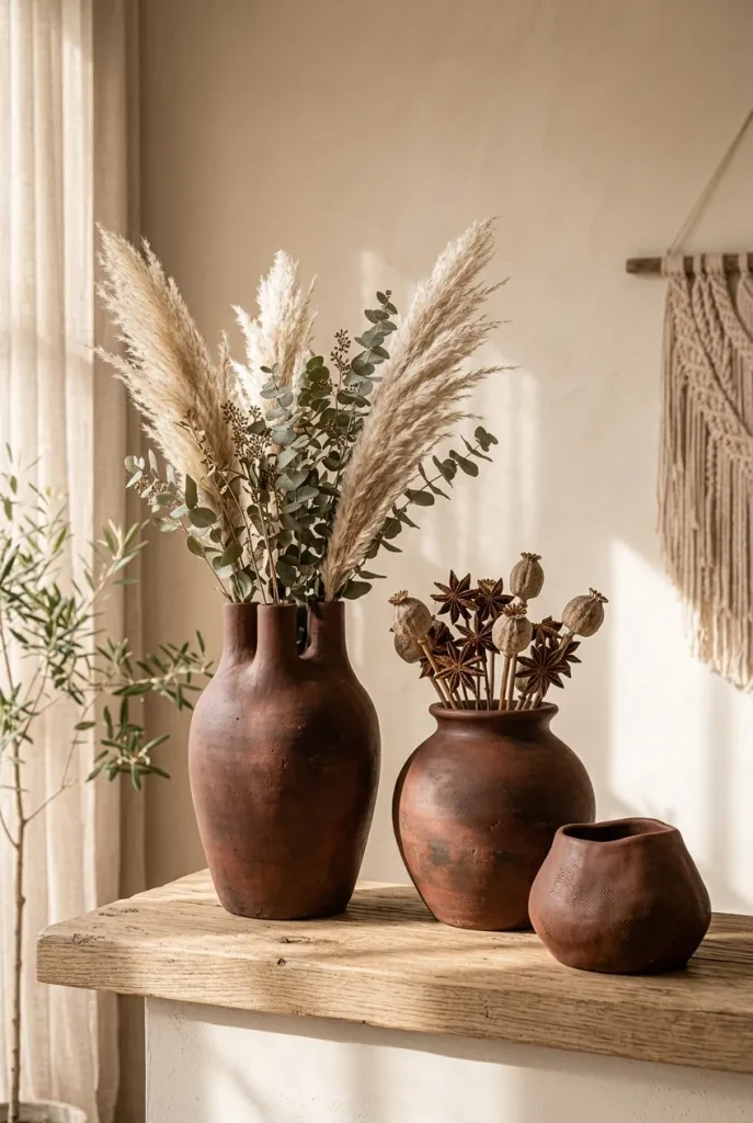 Warm Terracotta Vases