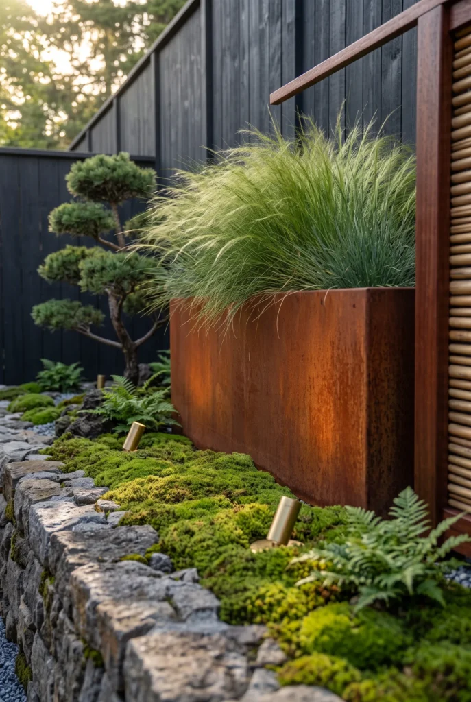 Weathered Corten Steel Planters