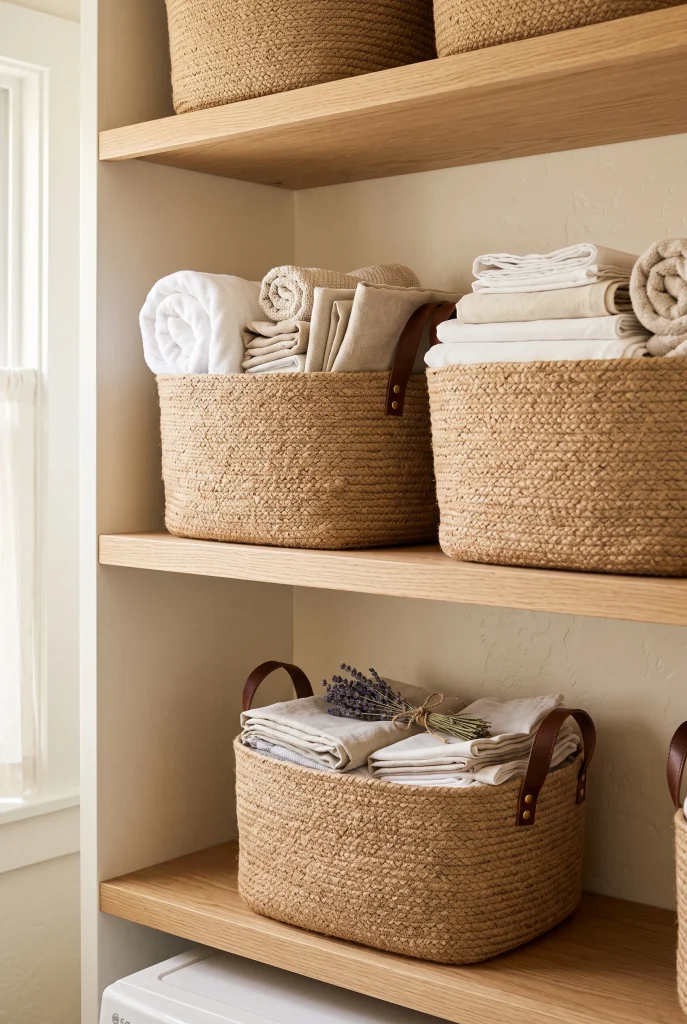 Woven Basket Linen Bins