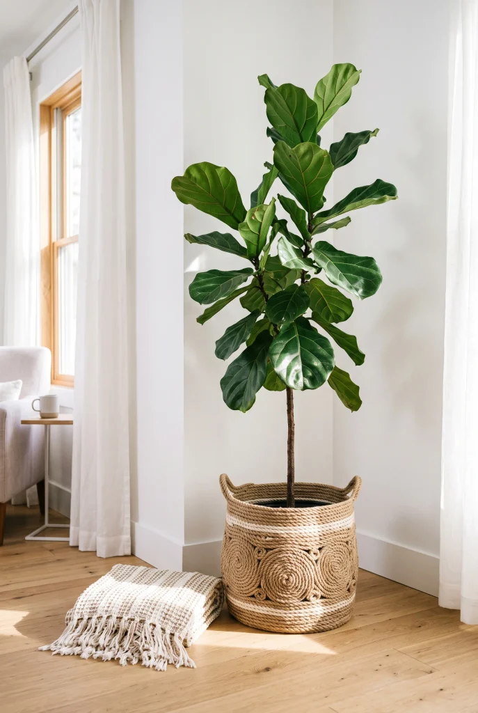 Woven Rope Basket Planters